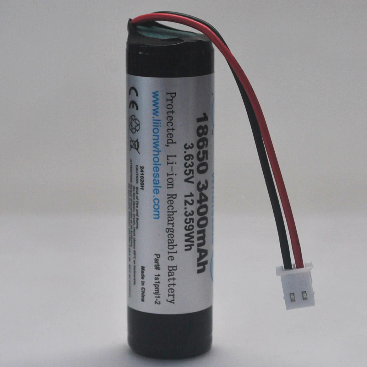 1S1P 3.6V (3.7V) 3500mAh 10A 18650 Battery with Wire Leads - MJ1 cell inside - Image 5