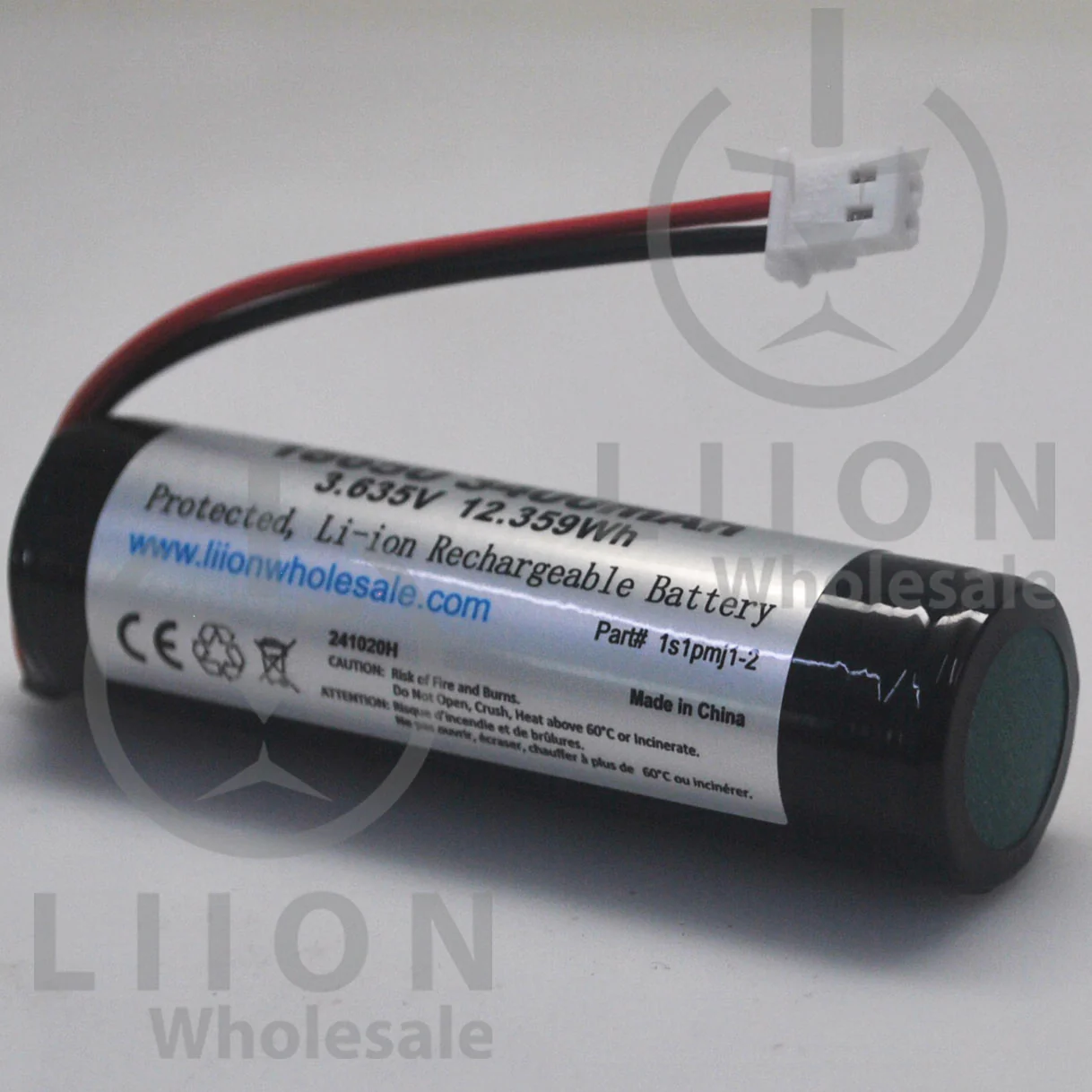 1S1P 3.6V (3.7V) 3500mAh 10A 18650 Battery with Wire Leads - MJ1 cell inside - Image 8