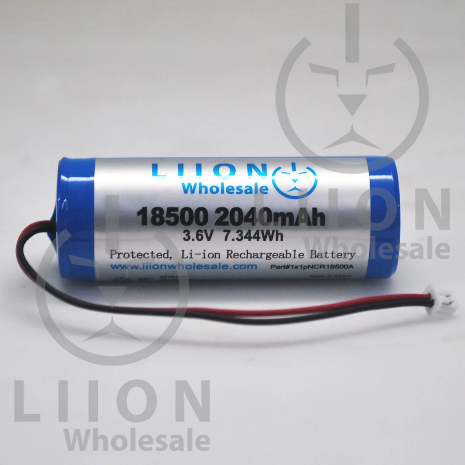 1S1PNCR18500A 3.6V 2040mAh 18500 size battery pack with wire leads (replaces UR18500 Battery Pack) - Image 2