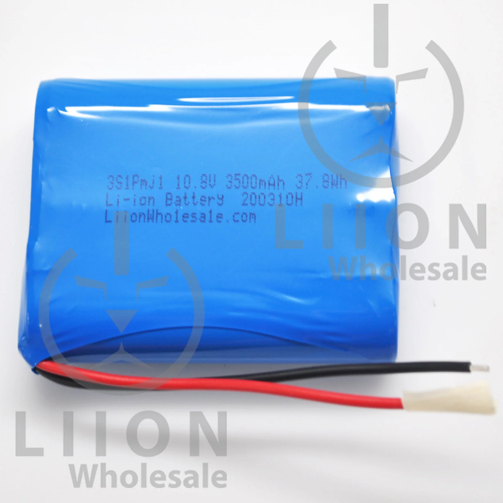 10.8V (11.1V) 3500mAh 10A Lithium Ion Battery with Wire Leads 3S1P - MJ1 cell inside - Image 2