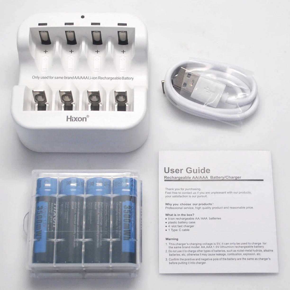 Hixon AA Size Button Top 3500mWh 1.5V 4 Pack Battery Kit - Image 6