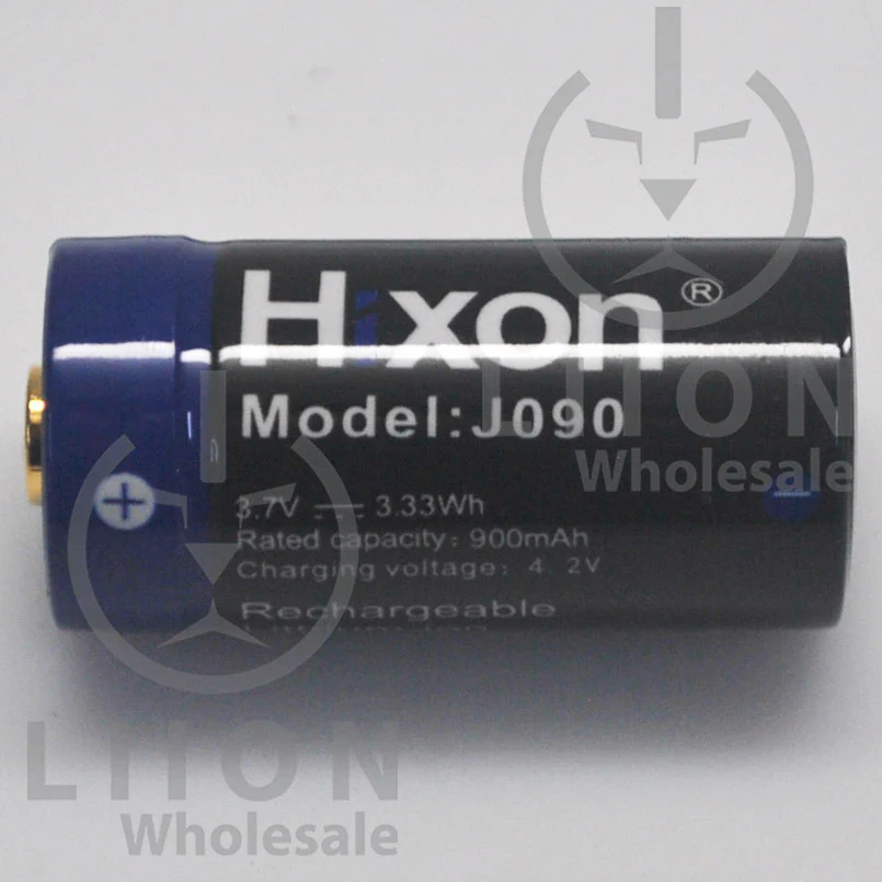 Hixon RCR123A Button Top 900mAh 3.7V 4 Pack Battery Kit - Image 2