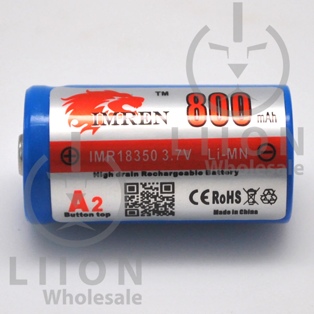 IMREN 18350 800mAh Button Top Battery - Genuine - Wholesale Discount - Image 3