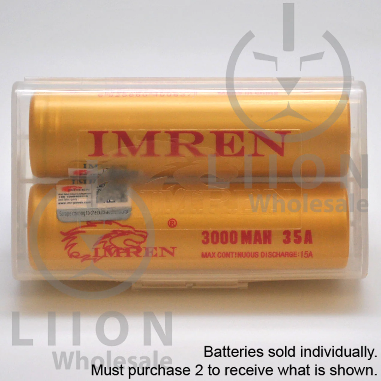 IMREN 18650 3000mAh 15A/35A Flat Top Battery - Genuine - Wholesale Discount - Image 6