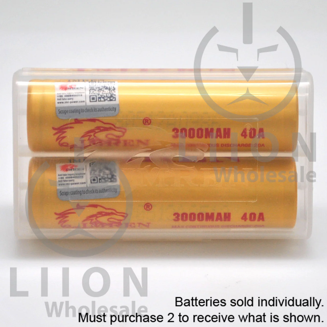 IMREN 18650 3000mAh 20A/40A Flat Top Battery - Genuine - Wholesale Discount - Image 6