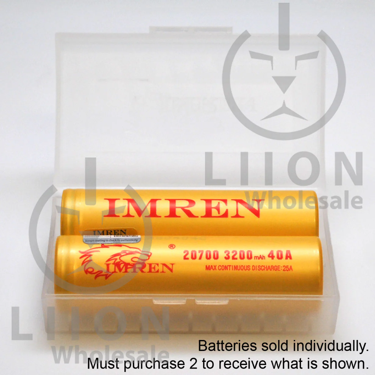 IMREN 20700 3200mAh 25A/40A Flat Top Battery - Genuine - Clearance - Image 5