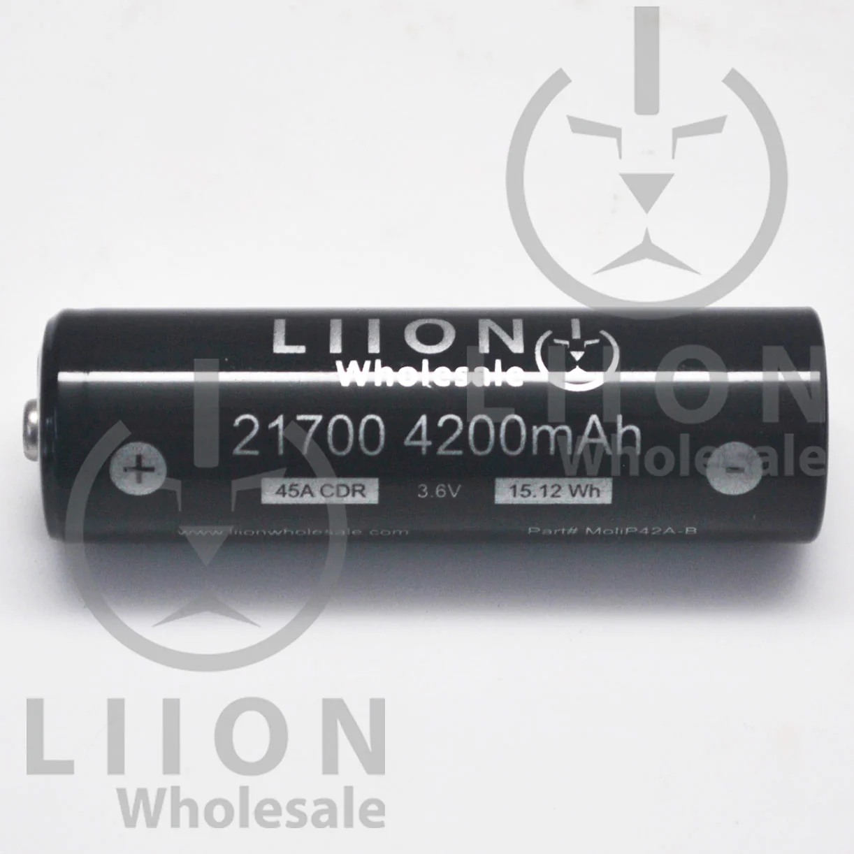 Liion Wholesale BUTTON Top Molicel INR-21700-P42A 45A 4200mAh 21700 Battery - Image 2