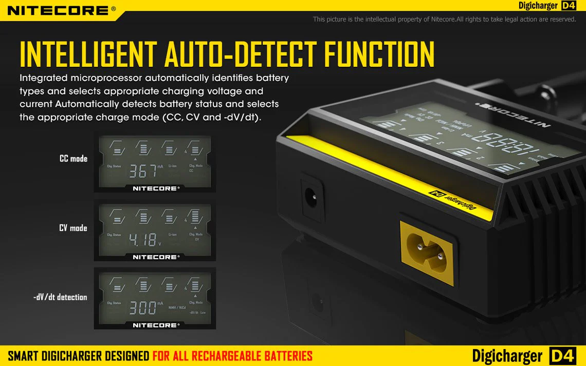 Nitecore D4 4-bay Digital Lithium Ion Battery Charger - Wholesale Discount - Image 4