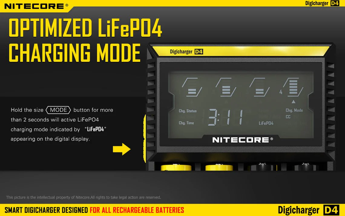 Nitecore D4 4-bay Digital Lithium Ion Battery Charger - Wholesale Discount - Image 6