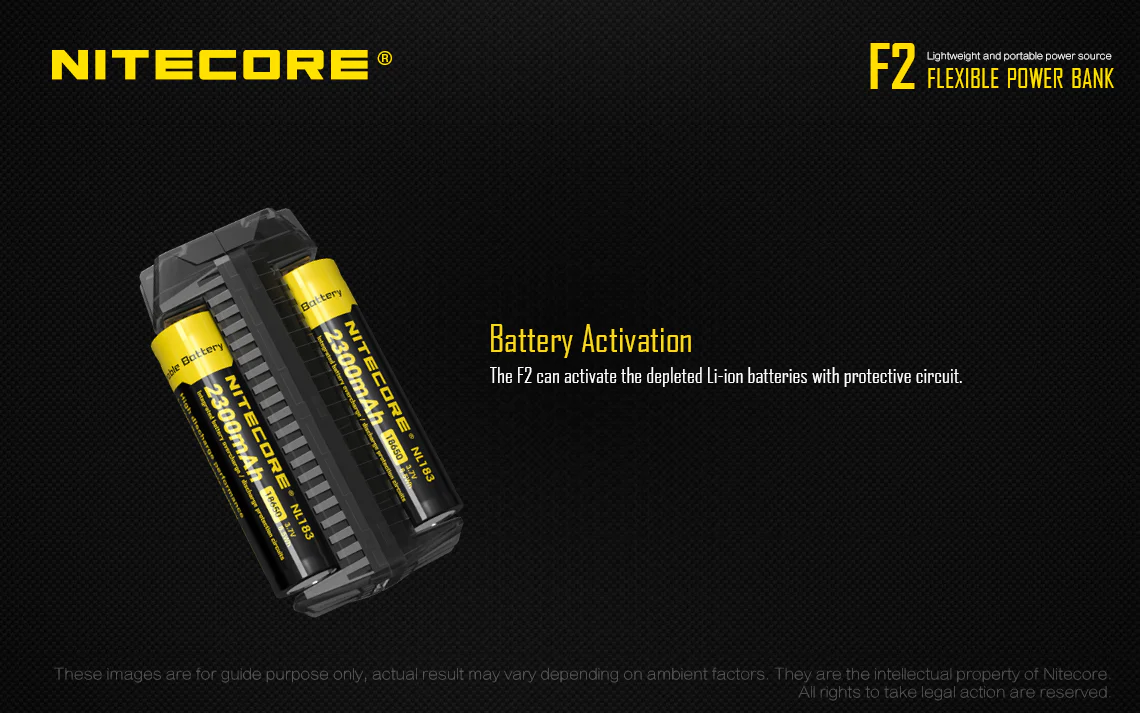 Nitecore F2 Ultra-Portable Powerbank and 2-Bay Battery Charger - Image 6