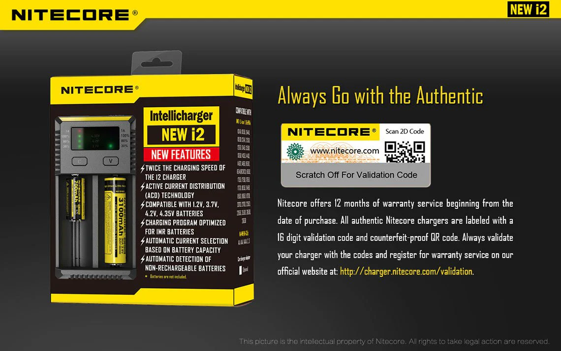 Nitecore New I2 2 Bay Li-ion Battery Charger - Image 15