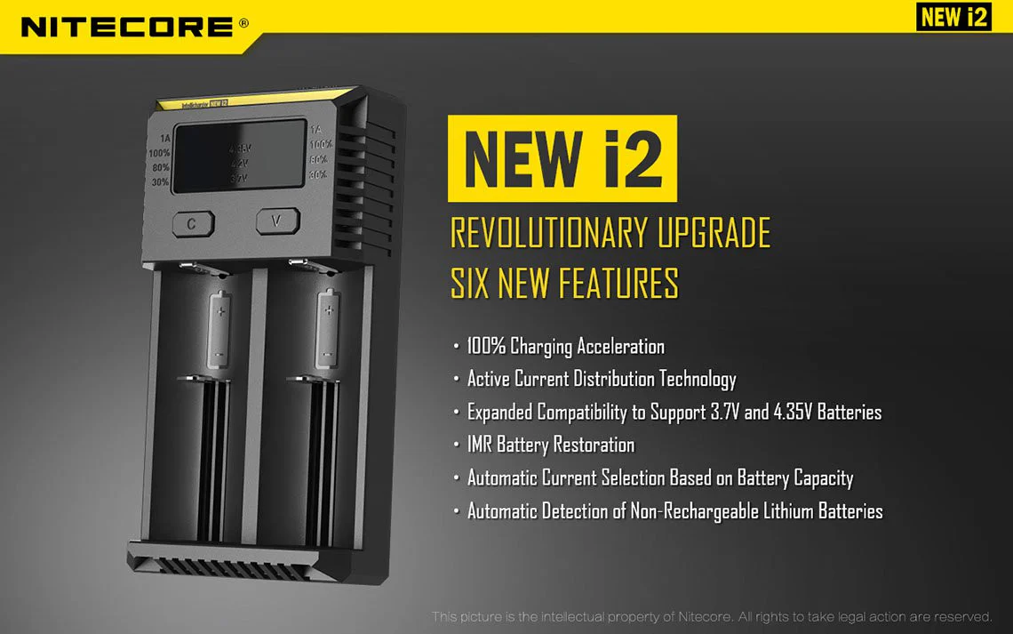 Nitecore New I2 2 Bay Li-ion Battery Charger - Image 6