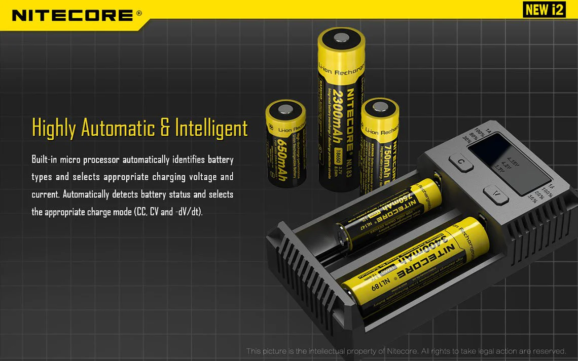 Nitecore New I2 2 Bay Li-ion Battery Charger - Image 8