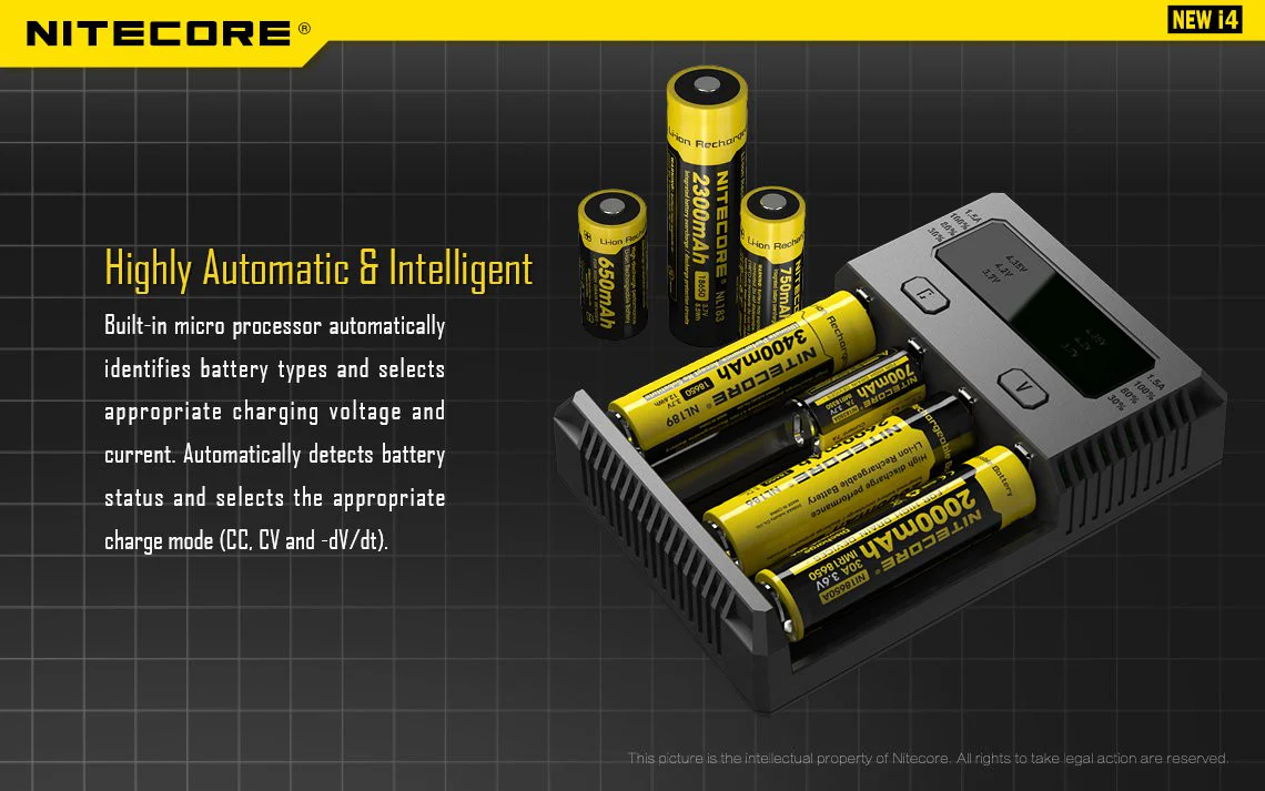 Nitecore Intellicharger New I4 4 Bay Li-ion Battery Charger - Image 10