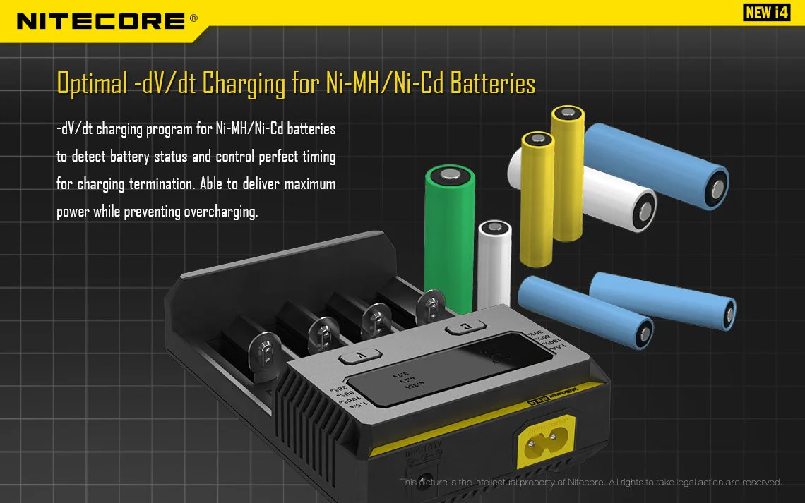 Nitecore Intellicharger New I4 4 Bay Li-ion Battery Charger - Image 11