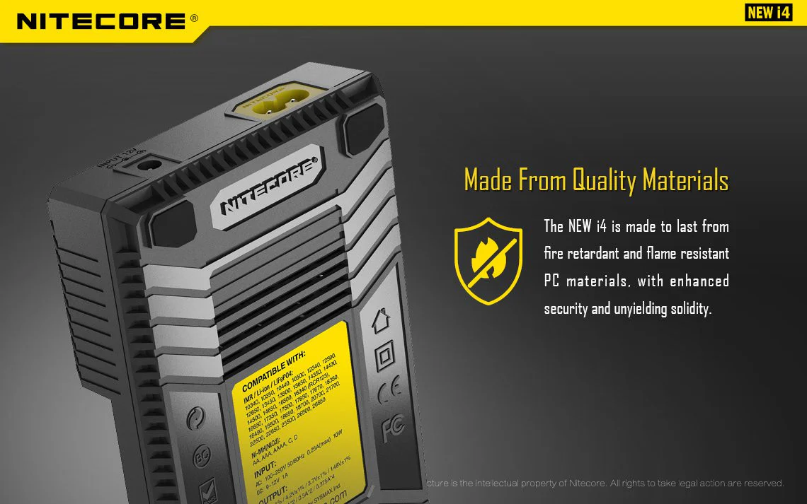 Nitecore Intellicharger New I4 4 Bay Li-ion Battery Charger - Image 14