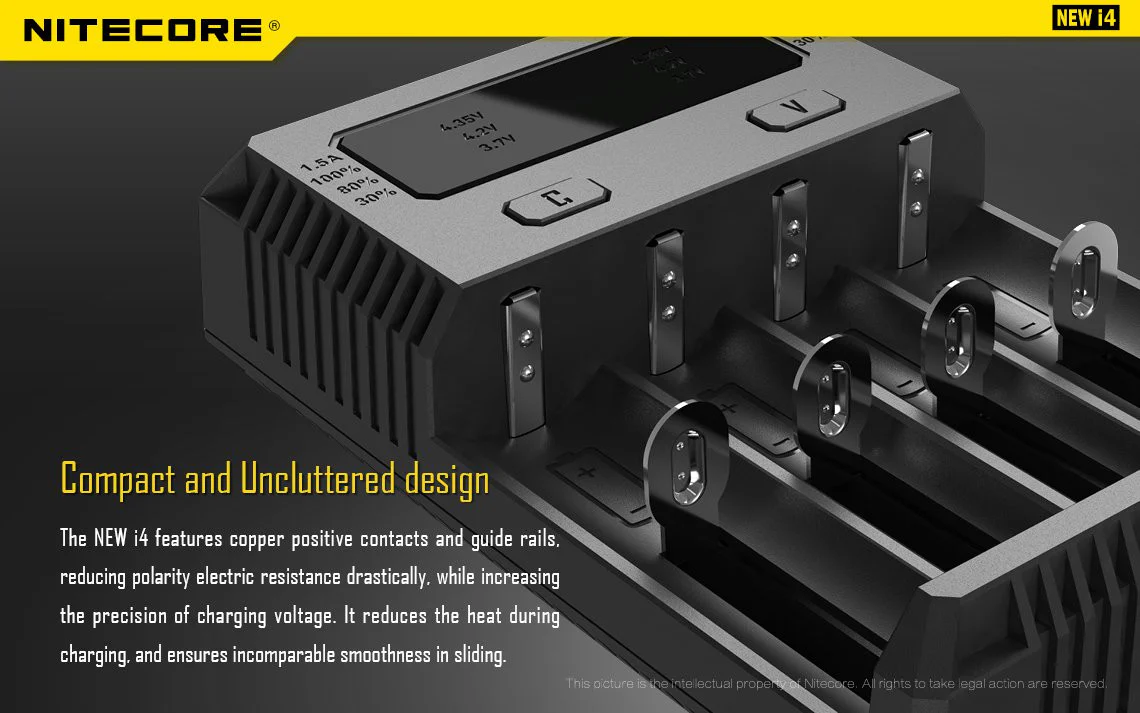 Nitecore Intellicharger New I4 4 Bay Li-ion Battery Charger - Image 16