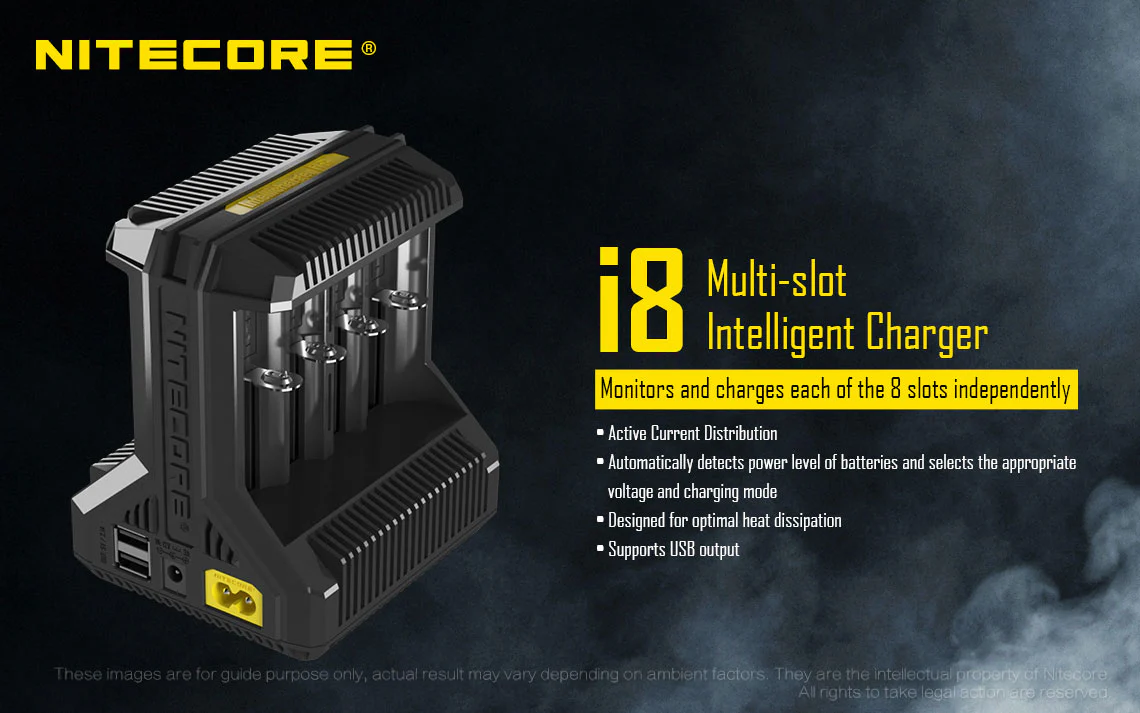 Nitecore Intellicharger I8 8 Bay Li-ion Battery Charger - Image 5