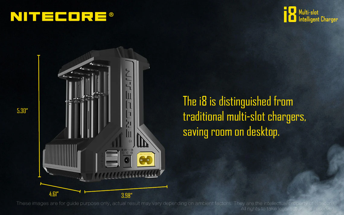 Nitecore Intellicharger I8 8 Bay Li-ion Battery Charger - Image 7