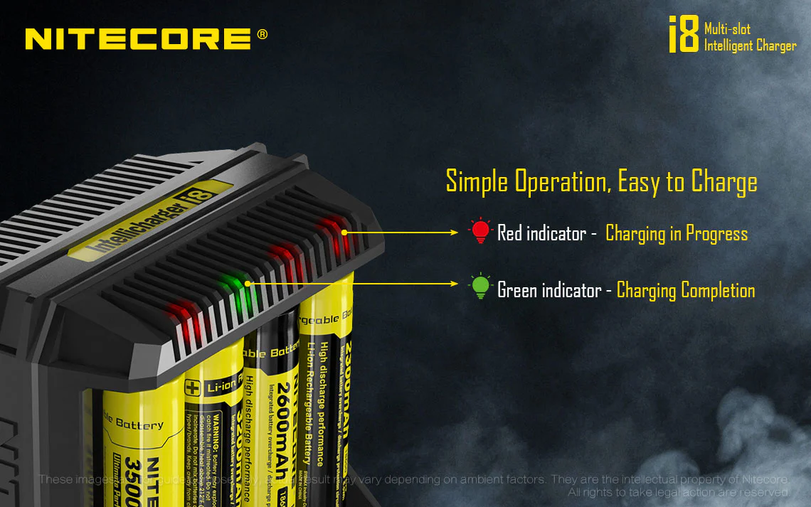 Nitecore Intellicharger I8 8 Bay Li-ion Battery Charger - Image 9