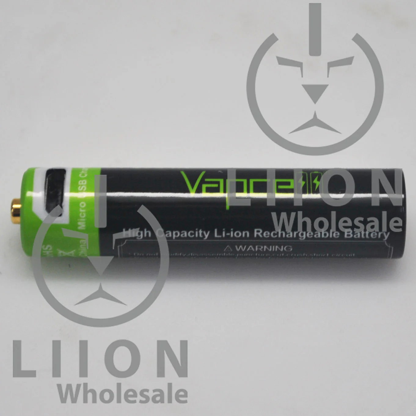 Protected Vapcell P1054A AAA 10440 1.5A Button Top 540mah USB Battery - Genuine - Image 2