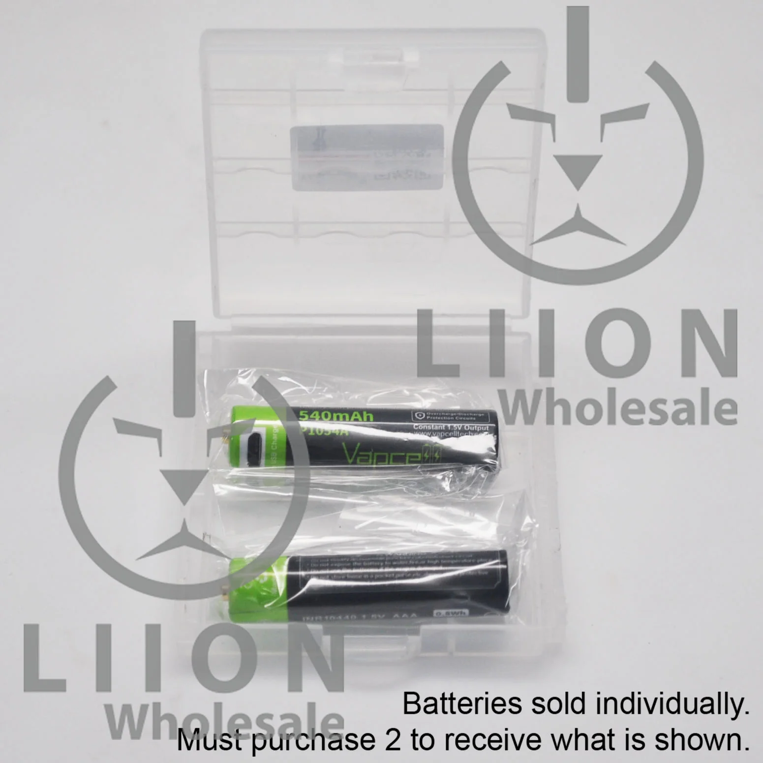 Protected Vapcell P1054A AAA 10440 1.5A Button Top 540mah USB Battery - Genuine - Image 5