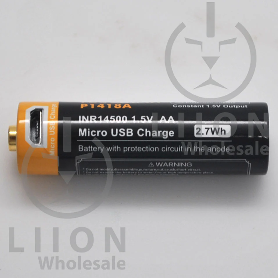 Vapcell P1418A Protected Lithium Ion AA 1.5V Battery with USB port - Genuine - Image 2