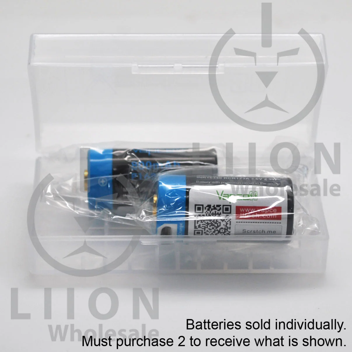 Protected Vapcell P1608A 16340 3A Button Top 800mah USB Battery - Genuine - Image 5