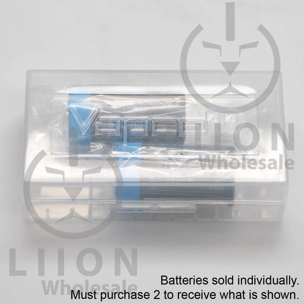 Protected Vapcell P1608A 16340 3A Button Top 800mah USB Battery - Genuine - Image 6