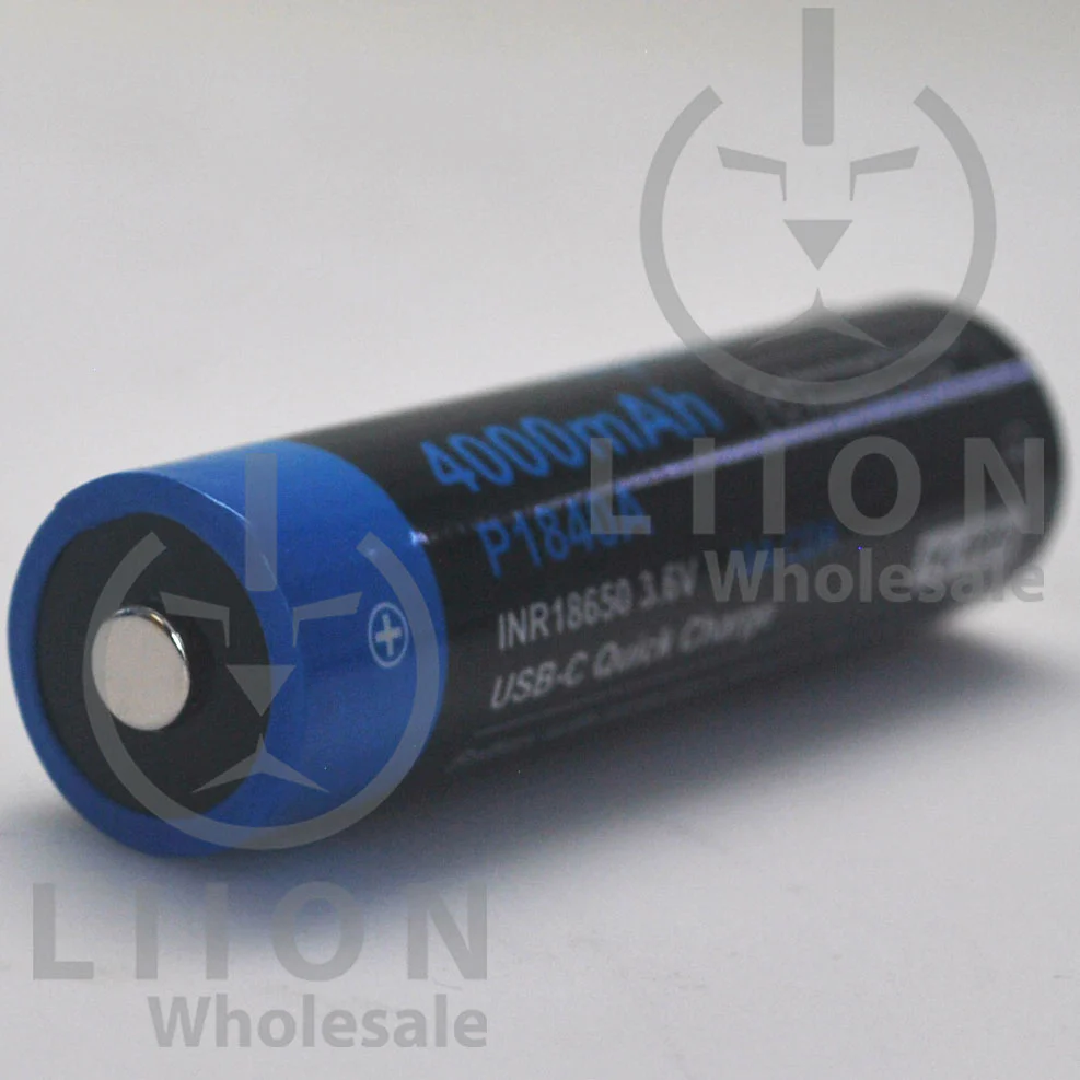 Protected Vapcell P1840A 18650 10A Button Top 4000mah USB-C Battery - Genuine - Image 3