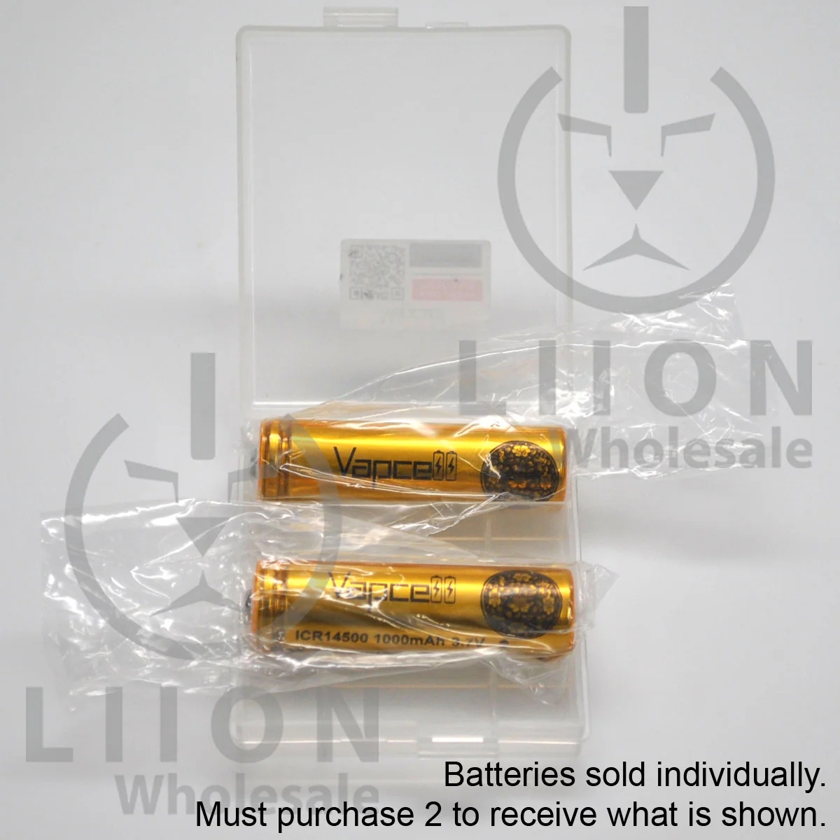 Vapcell 14500 Gold/Black 3A Button Top 1000mAh Battery - Genuine - Image 5
