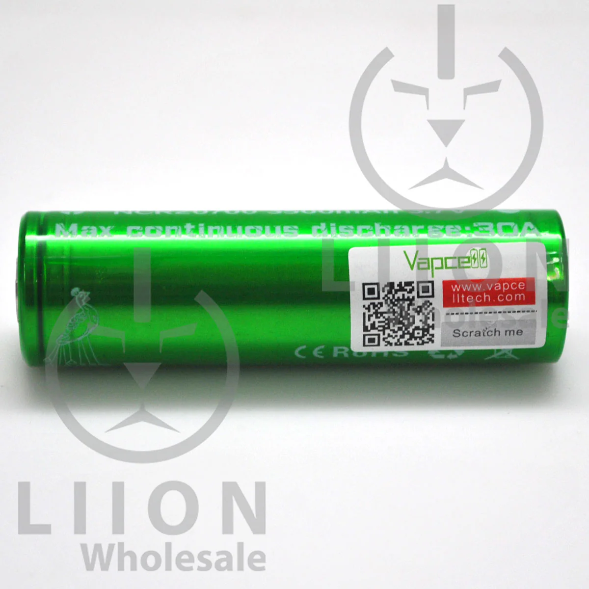 Vapcell 20700 Green/White 30A Flat Top 3500mAh Battery - Genuine (Sanyo 2070C) - Image 2