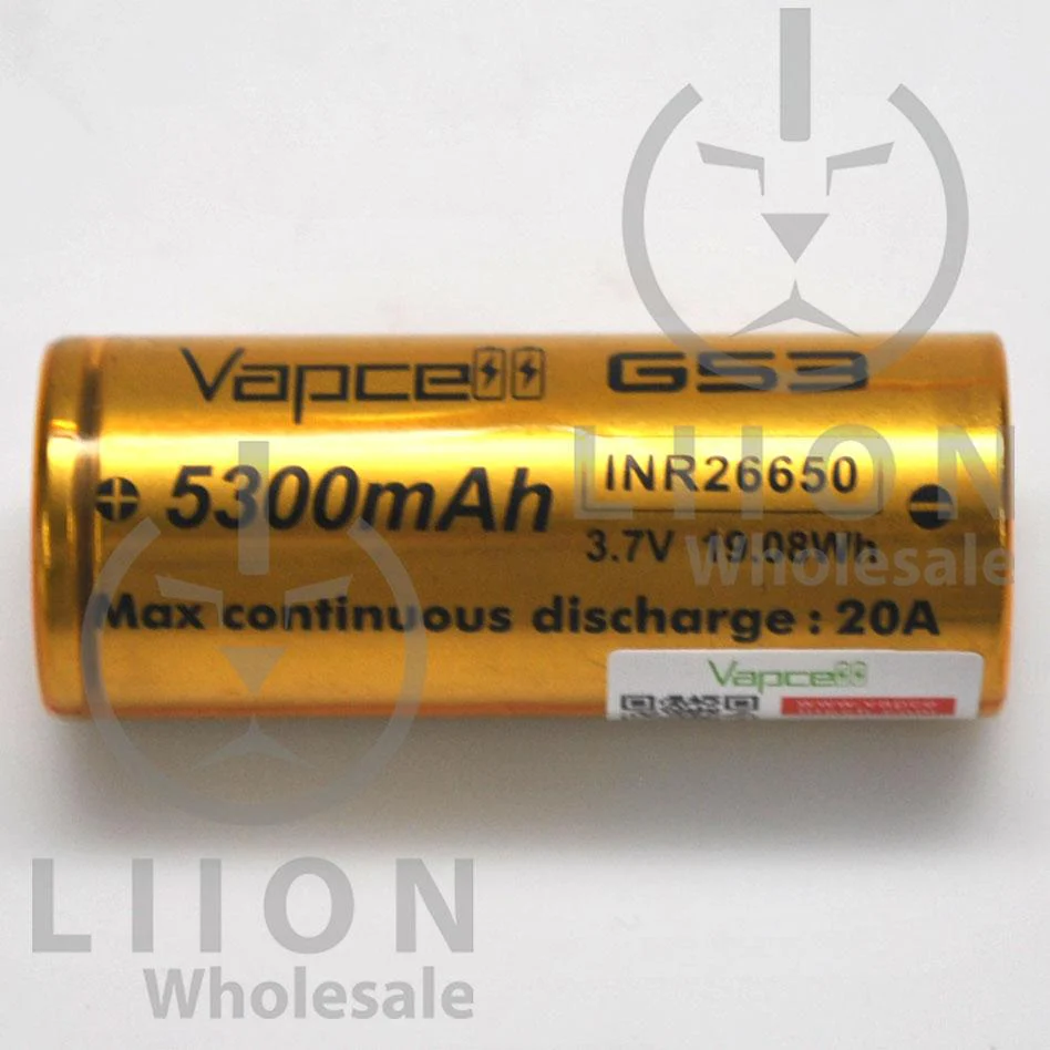 Vapcell G53 26650 20A Flat Top 5300mAh Battery - Genuine - Image 2