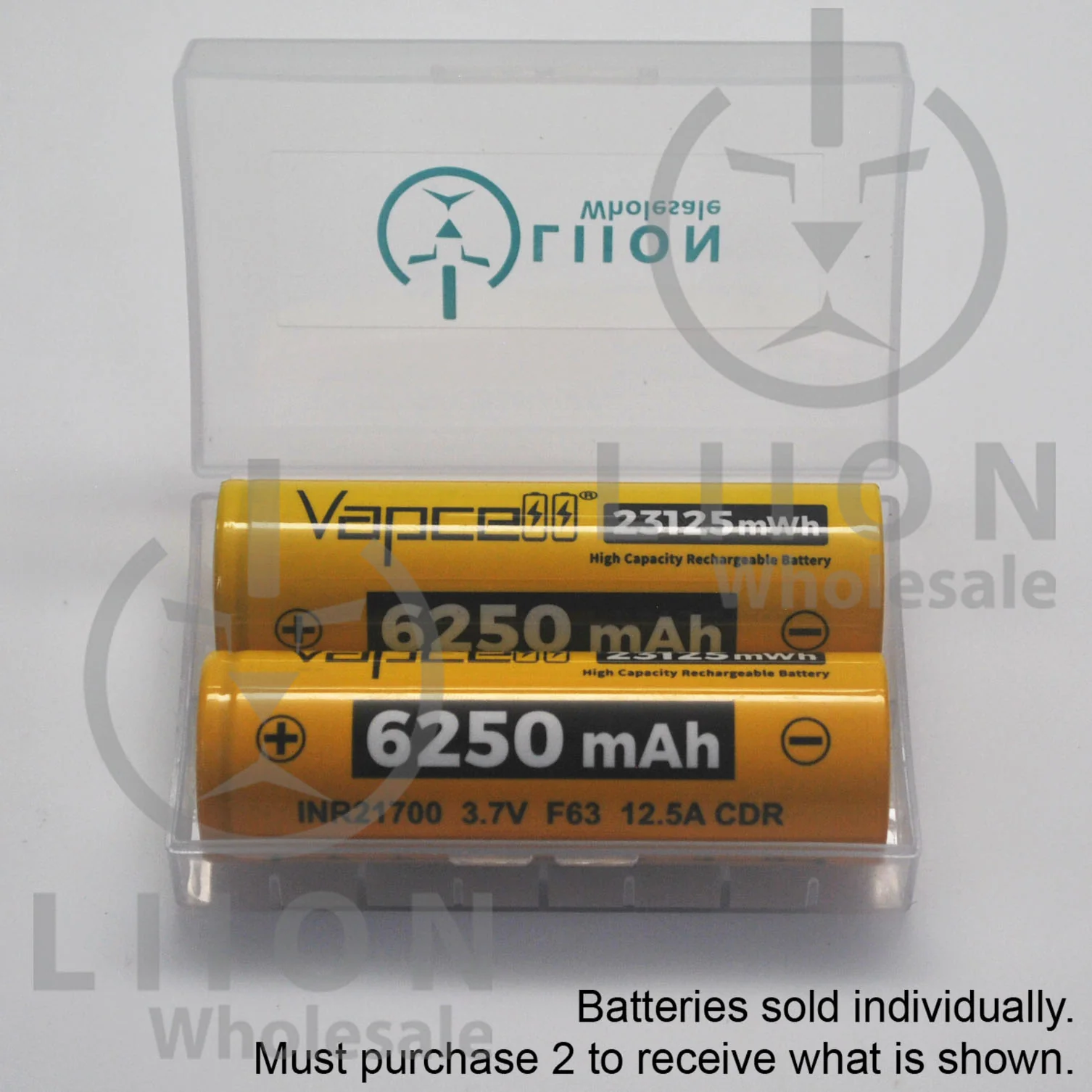 Vapcell F63 21700 12.5A Flat Top 6250mAh Battery - Genuine - Image 5