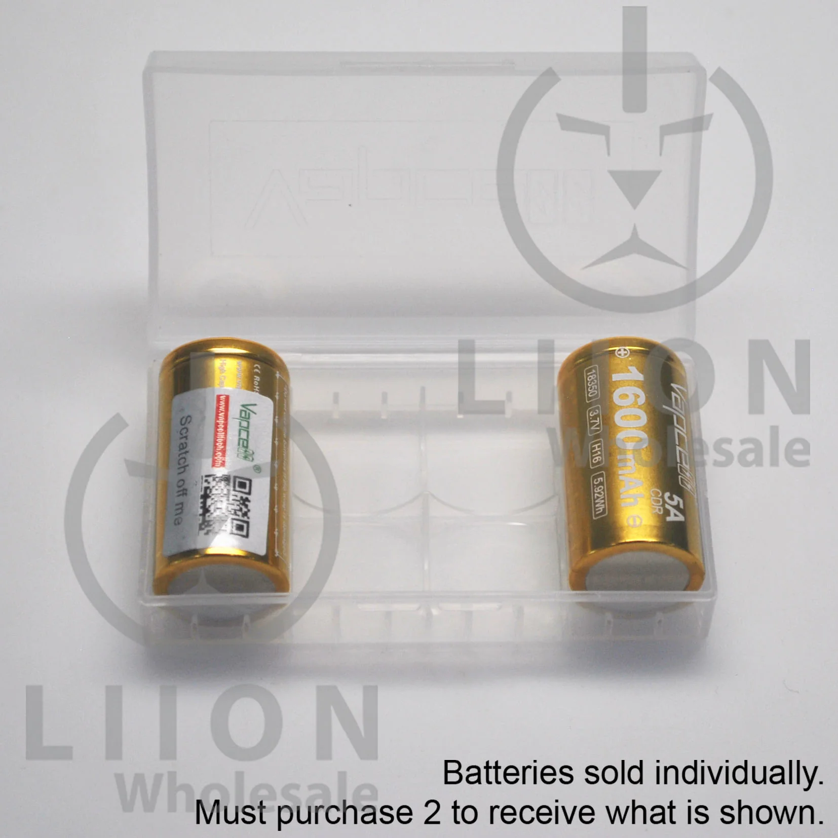 Vapcell H16 18350 5A Flat Top 1600mAh Battery - Genuine - Image 5