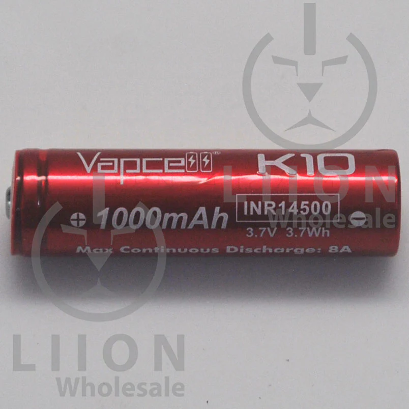 Vapcell K10 14500 8A Button Top 1000mAh Battery - Genuine - Image 2