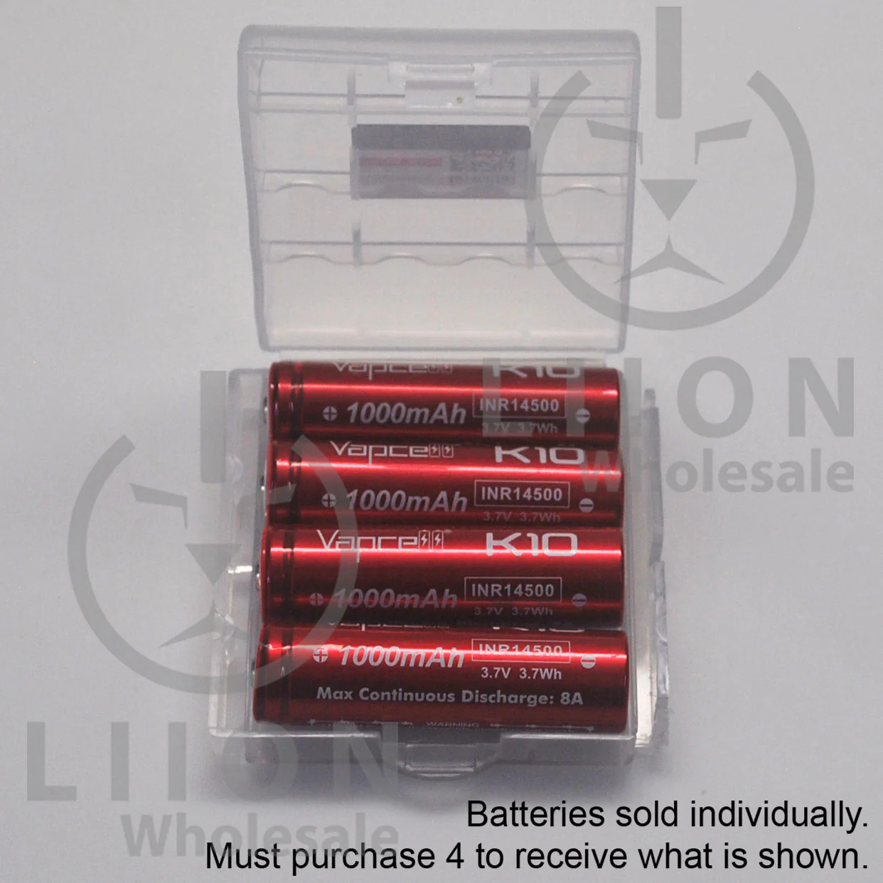 Vapcell K10 14500 8A Button Top 1000mAh Battery - Genuine - Image 5