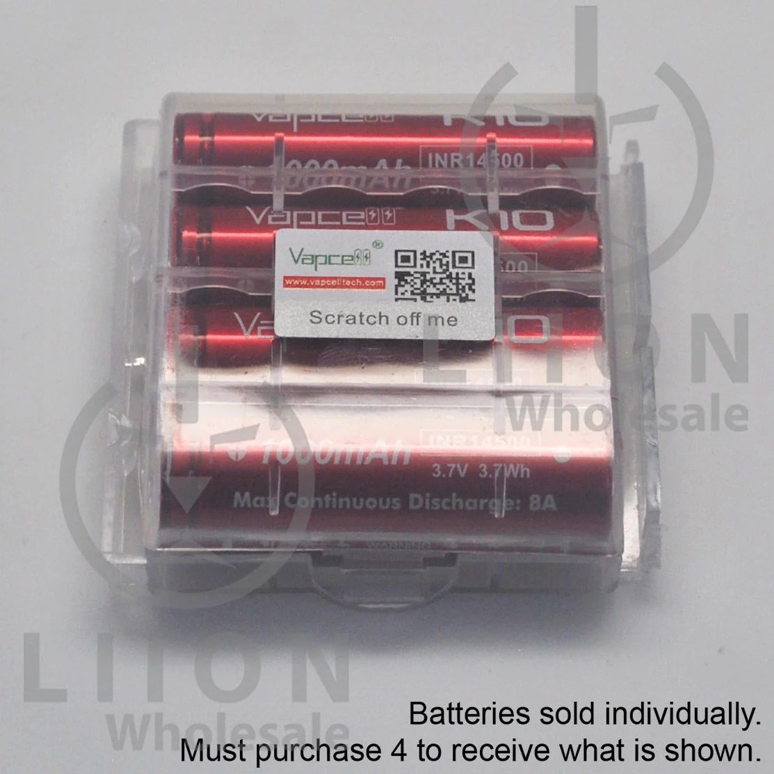 Vapcell K10 14500 8A Button Top 1000mAh Battery - Genuine - Image 6