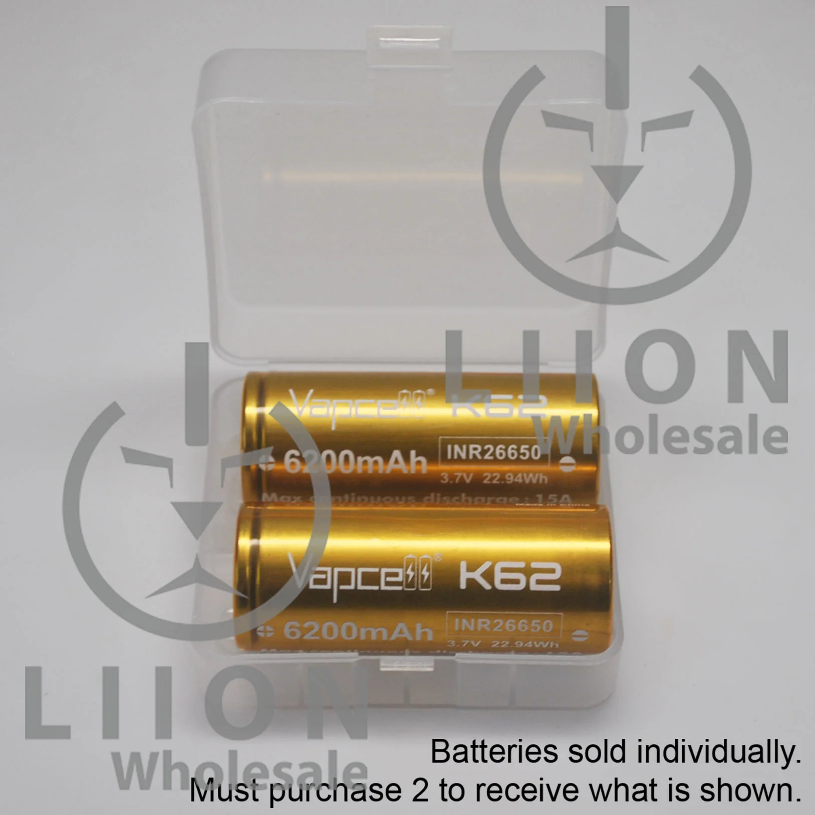 Vapcell K62 26650 15A Flat Top 6200mAh Battery - Genuine - Image 5