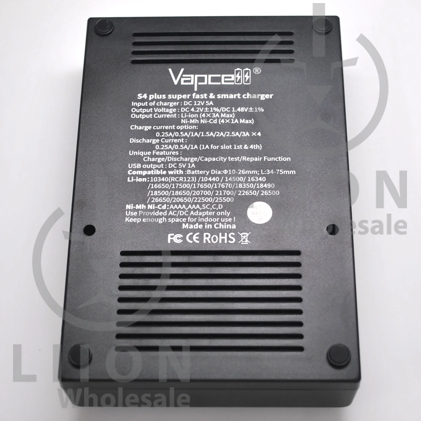 Vapcell S4 Plus Battery Charger and Battery Discharge Tester - Wholesale Discount - Image 3