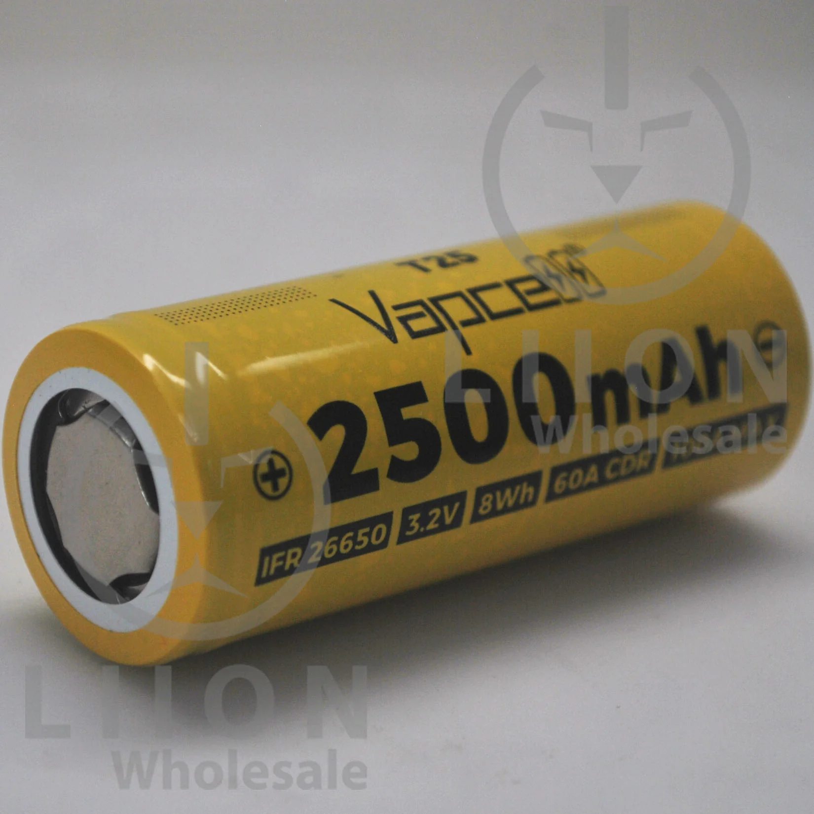 Vapcell T25 LiFePO4 IFR26650 60A/100A Flat Top 2500mAh Battery - Genuine - Image 3