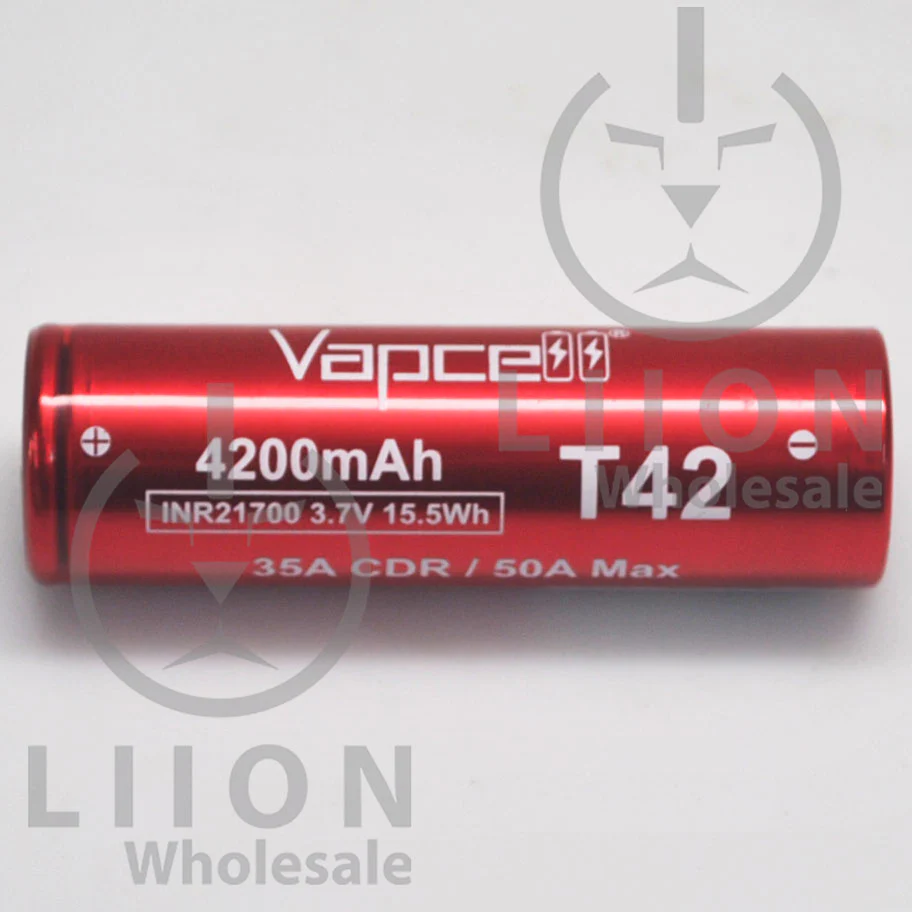 Vapcell T42 21700 35A/50A Flat Top 4200mAh Battery - Genuine - Wholesale Discount - Image 2
