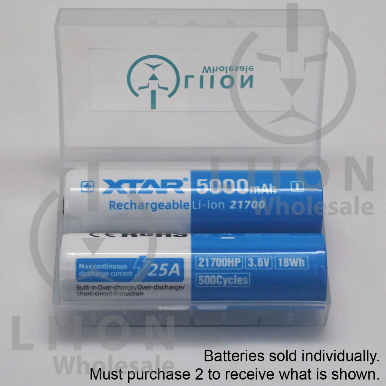 XTAR 21700HP Protected 5000mAh 25A 21700 Button Top Battery - Wholesale Discount - Image 5