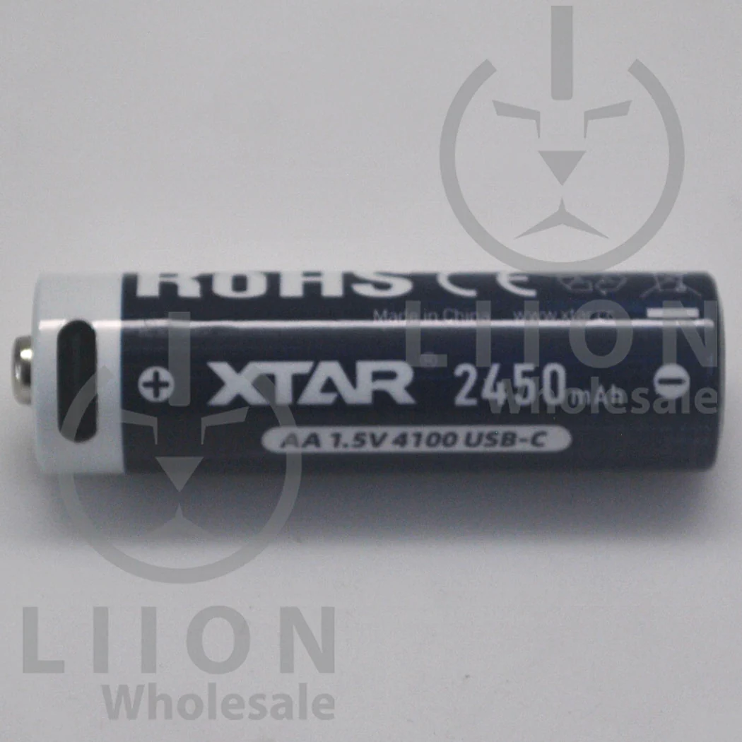XTAR USB-C AA Size Button Top 4100mWh 1.5V 4 Pack Battery Kit - Image 2